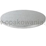 Podkłady angielskie pod torty okrągłe grube wys. 1,2cm srebrne DECORA
