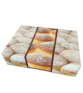 Pudełka z nadrukiem na pączki op.50szt.    rozm. 31x22x8