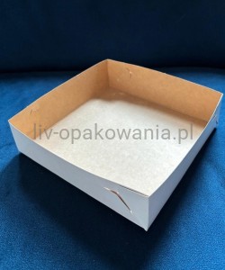 Pudełko kartonik pod ciasto 18x18x5cm WYPRZEDAŻ
