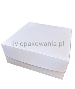 Pudełka na torty dwuczęściowe białe --- bez okna