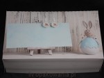 Pudełka na ciasta i mazurki wielkanocne "Zajączek z tablicą" op.50szt. rozm. 25x15x8 lub 31x22x8